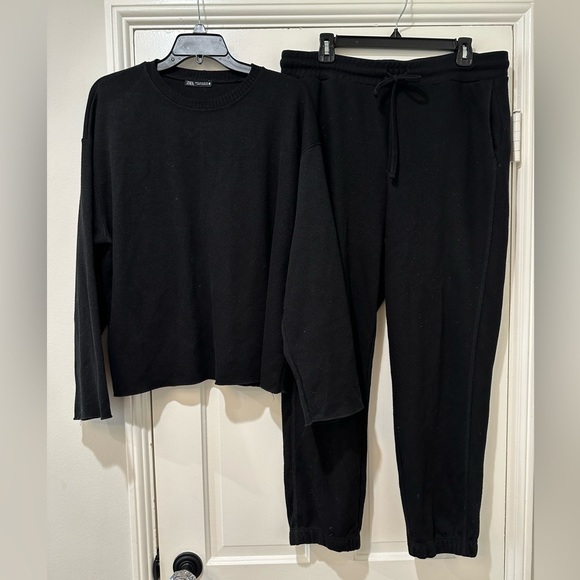 Zara Soft jogger pants and matching sweatshirt sweater top set - Picture 2 of 15